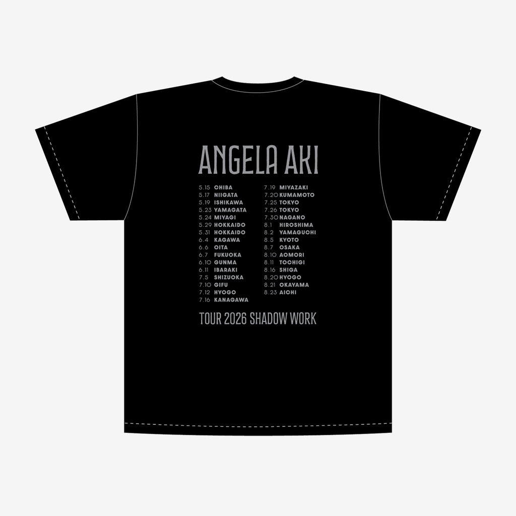 Tシャツ SHADOW WORK (Black)【XL】「Angela Aki Tour 2026 SHADOW WORK」