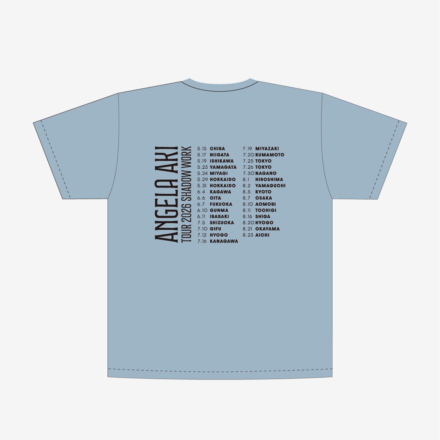 Tシャツ SHADOW WORK (Blue)【S】「Angela Aki Tour 2026 SHADOW WORK」