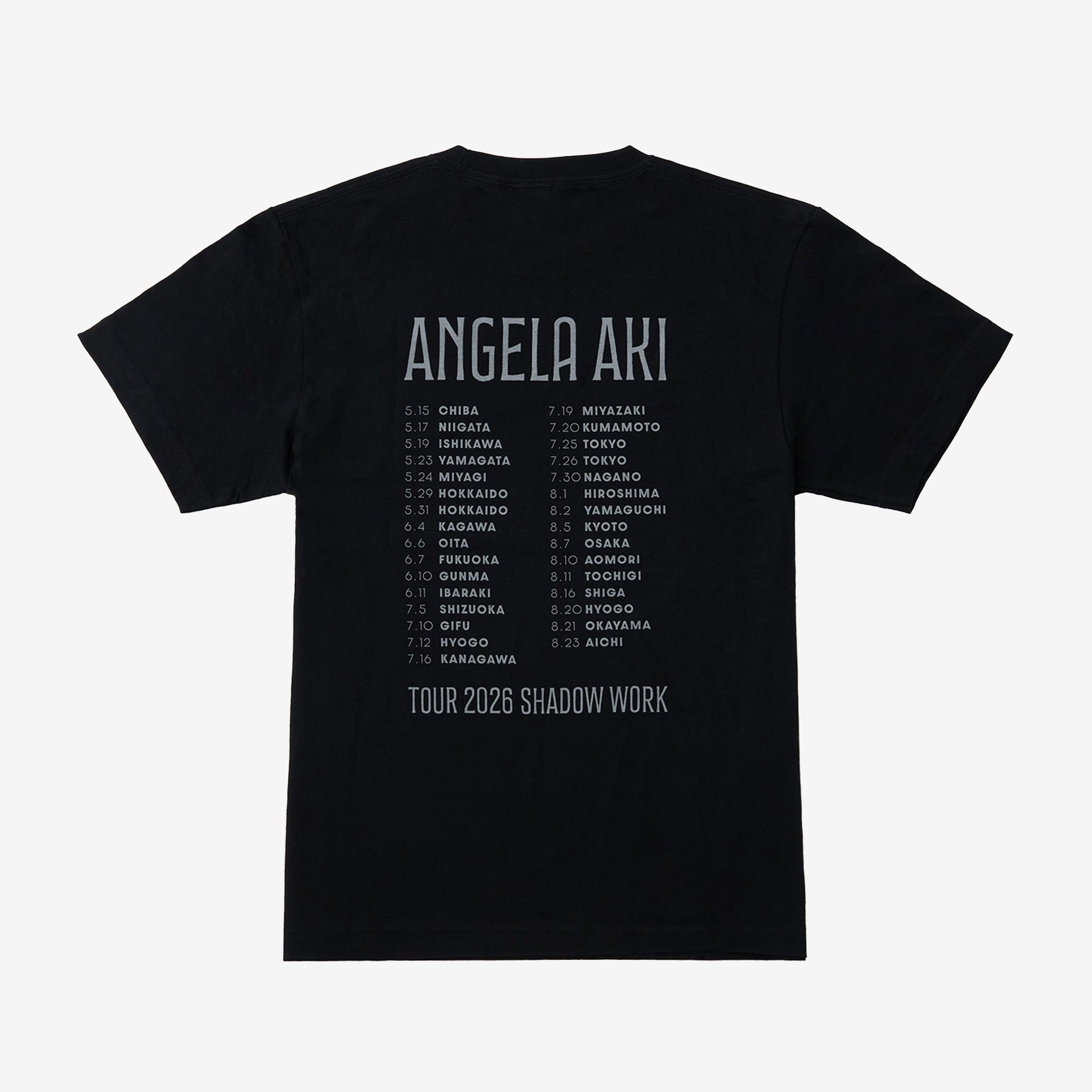 Tシャツ SHADOW WORK (Black)【S】「Angela Aki Tour 2026 SHADOW WORK」